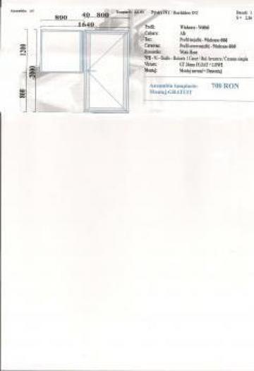 Usa din PVC cu fereastra fixa