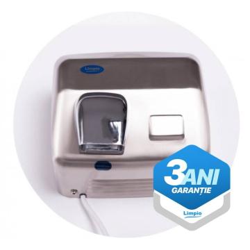 Uscator de maini cu senzor, inox, 2500 W, Limpio HD 250B
