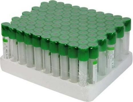 Vacutainer plasma cu Litiu Heparina 6 ml - 100 buc