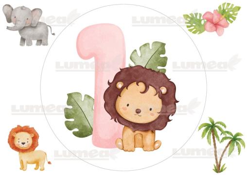 Vafa tort aniversara cu animale "1-9"