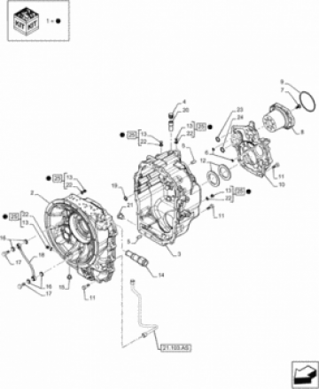 Valva CNH 84336881 - Case 590SN