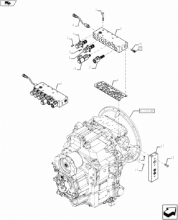 Valva de control Carraro TLB1, p/n CNH 84367060