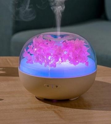 Vaporizator de aromaterapie cu decor flori artificiale