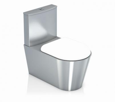 Vas WC cu bazin antivandalism inox