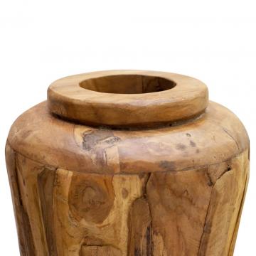 Vaza decorativa, 40 x 80 cm, lemn masiv de tec