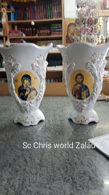 Vaze Silvia cu decor religios