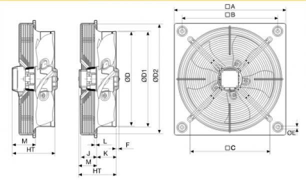 Ventilator axial HXBR/4-560