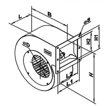 Ventilator centrifugal VCU 2E 160x 62