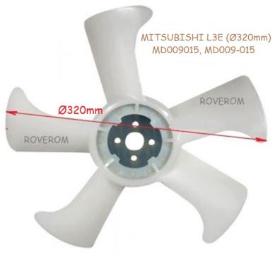 Ventilator (elice) Mitsubishi L3E, S3L2, Case, Kobelco