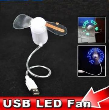 Ventilator usb cu afisare mesaje