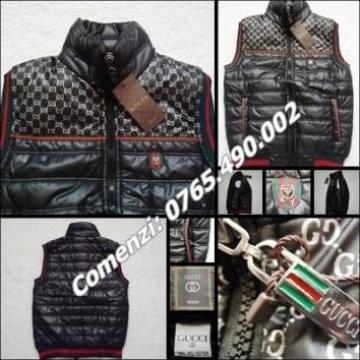 Vesta barbati neagra bleumarin matlasata fas Gucci