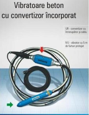 Vibratoare beton cu convertizor incorporat