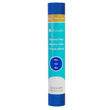 Vinil de transfer Silhouette Vinil Sticker Glitter 12 - Blue