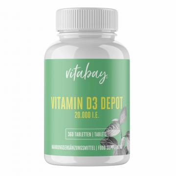 Vitamina D3 Vitabay - 20.000 UI - 360 tablete vegane