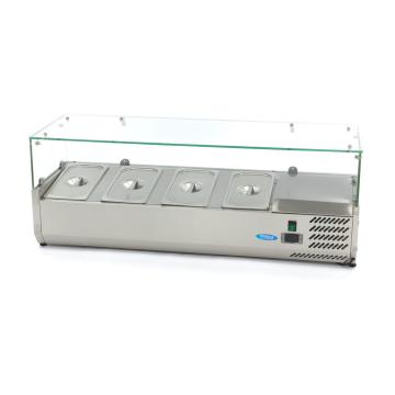 Vitrina ingrediente 4 cuve GN 1/3 - 120 cm