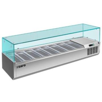 Vitrina ingrediente pizza/shaorma Saro, 8 x 1/4GN