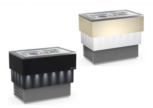 Vitrina pentru gelaterie cu racire statica si ventilatie