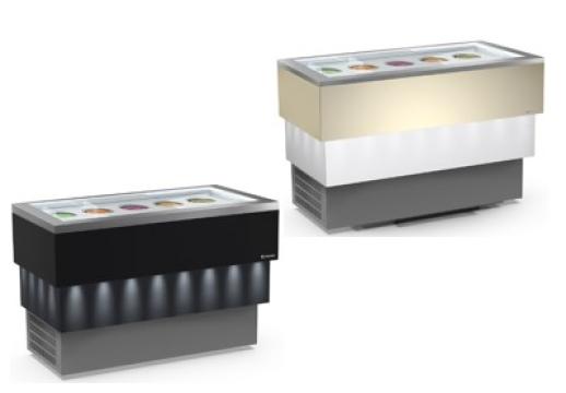 Vitrina pentru gelaterie cu racire statica si ventilatie