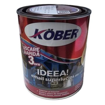 Vopsea Brun RAL8017 pentru lemn si metal Kober Ideea 0.75L
