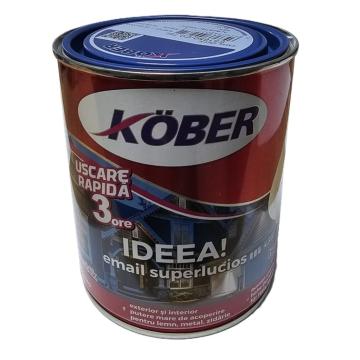 Vopsea albastru mediu pentru lemn si metal Kober Ideea 0.75L