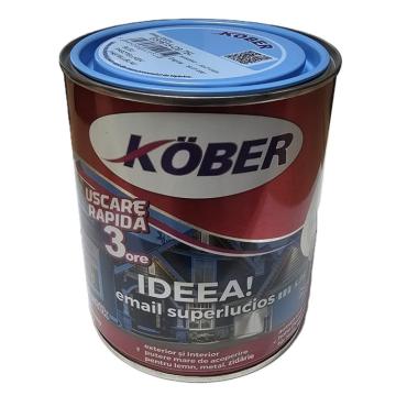 Vopsea bleu pentru lemn si metal Kober Ideea 0.75L - E51615