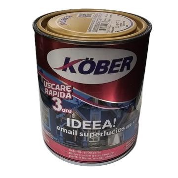 Vopsea cafeniu pentru lemn si metal Kober Ideea 0.75L
