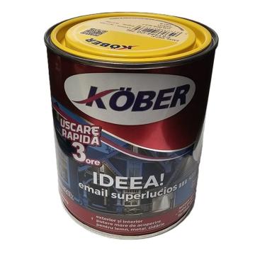 Vopsea galben sulf pentru lemn si metal Kober Ideea 0.75L
