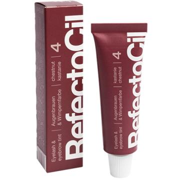 Vopsea gene si sprancene RefectoCil 15ml - 4 maro castaniu