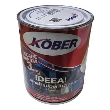 Vopsea gri deschis pentru lemn si metal Kober Ideea 0.75L