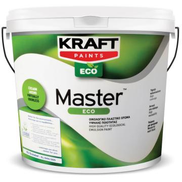 Vopsea lavabila ecologica alba Kraft Master Eco / 3litri