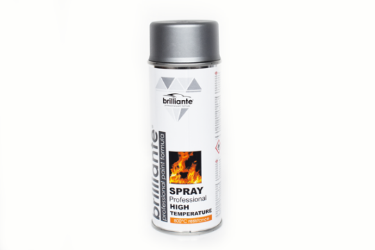 Vopsea spray temperaturi inalte (argintiu) 400 ml Brilliante