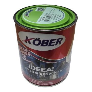 Vopsea verde deschis pentru lemn si metal Kober Ideea 0.75L