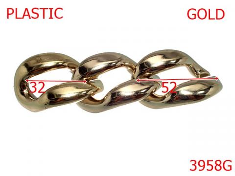 Za lant plastic 52 mm gold 3958G