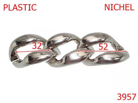 Za lant plastic 52 mm nichel 3957