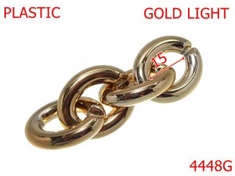 Za ovala lant material plastic 15 mm plastic gold 4448G